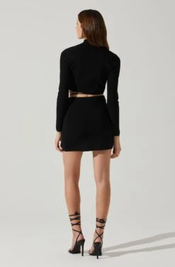 Raven Mini Skirt 12 Raven Mini Skirt -Dress Sales Store ACS9127 BLACK 6