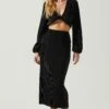 Cataleya Plisse Midi Skirt 1 Cataleya Plisse Midi Skirt -Dress Sales Store ACS9143 BLACK 1