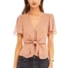 Candice Top 1 Candice Top -Dress Sales Store ACT13677 MAUVE CREAM DOT 00