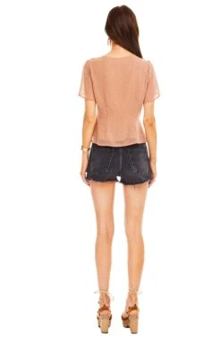 Candice Top 9 Candice Top -Dress Sales Store ACT13677 MAUVE CREAM DOT 03