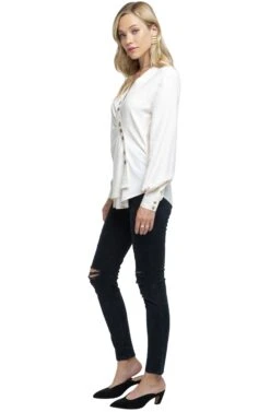 Cross Over Blouse 7 Cross Over Blouse -Dress Sales Store ACT15208 CREAM 02