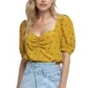 Drew Polka Dot Crop Top 2 Drew Polka Dot Crop Top -Dress Sales Store ACT15306 MUSTARD DOT 5