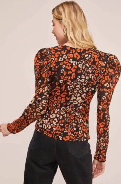 Lissa Leopard Print Top 9 Lissa Leopard Print Top -Dress Sales Store ACT15517 RED GOLD LEOPARD 4