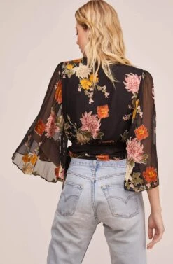 Imogen Floral Top 13 Imogen Floral Top -Dress Sales Store ACT15586 BLACK MULTI FLORAL 5