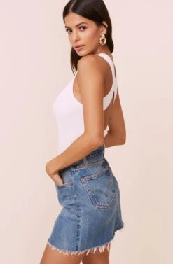 Sublime Open Back Bodysuit 25 Sublime Open Back Bodysuit -Dress Sales Store ACT15859 WHITE 3