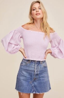 Hamptons Off Shoulder Top 15 Hamptons Off Shoulder Top -Dress Sales Store ACT16040 LILAC 3