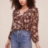 Odette Floral Bodysuit 1 Odette Floral Bodysuit -Dress Sales Store ACT16220 CINNAMON MULTI FLORAL 3