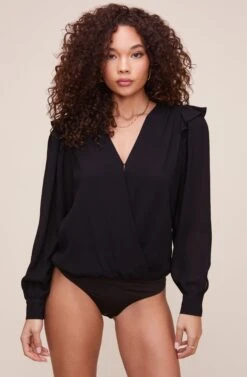 Matilda Wrap Bodysuit 19 Matilda Wrap Bodysuit -Dress Sales Store ACT16238VG BLACK 5