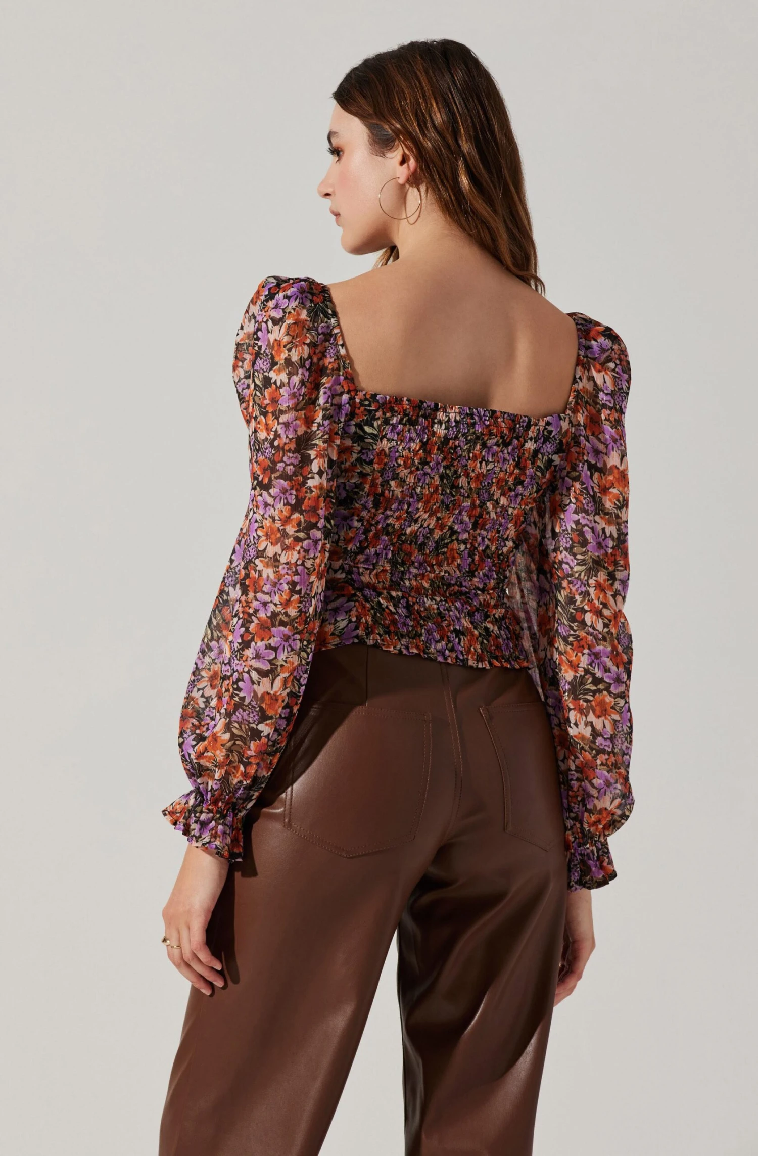 Tonina Floral Square Neck Puff Sleeve Top 8 Tonina Floral Square Neck Puff Sleeve Top - Image 6