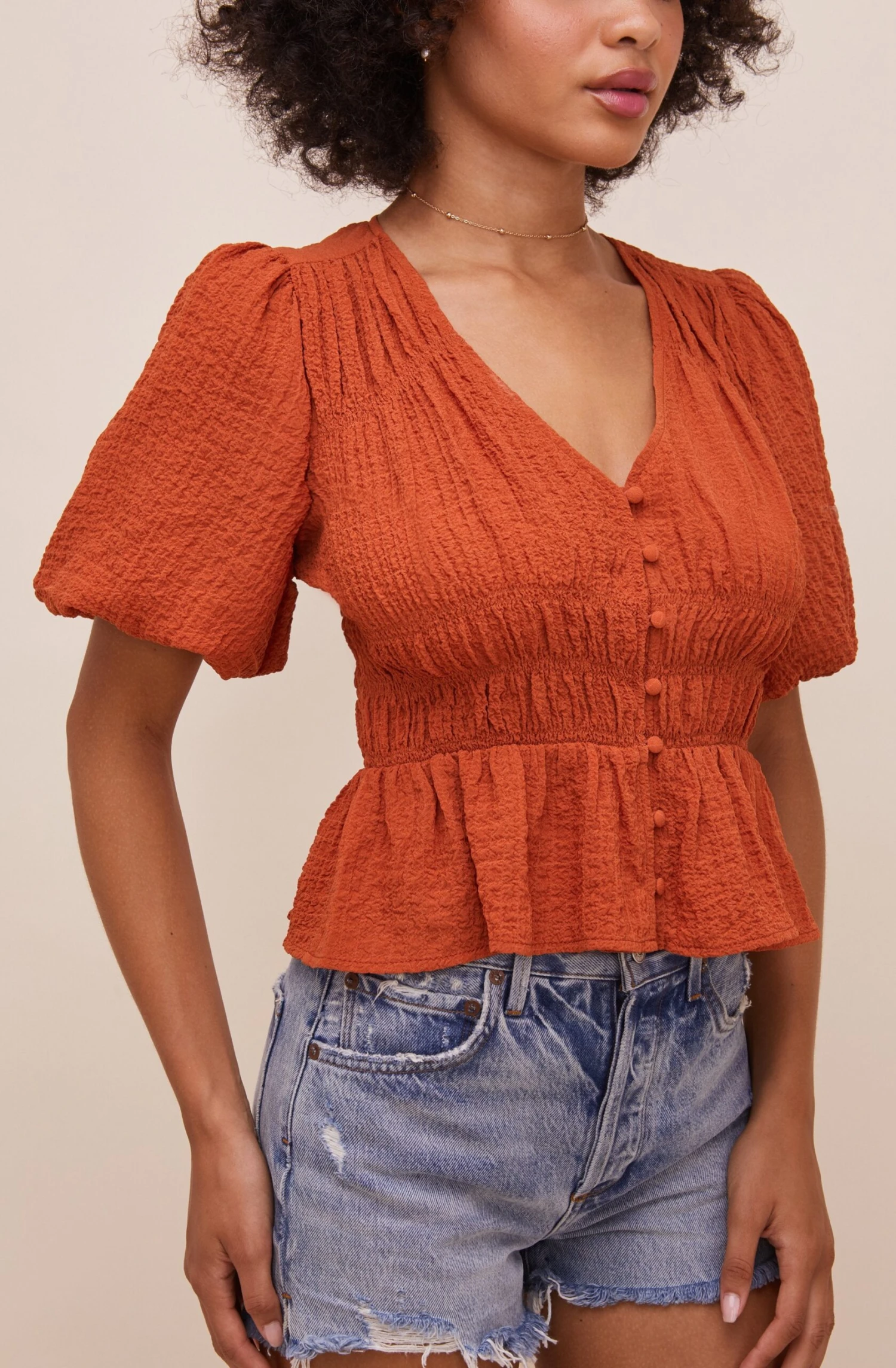 Ora Puff Sleeve Peplum Top 14 Ora Puff Sleeve Peplum Top - Image 12