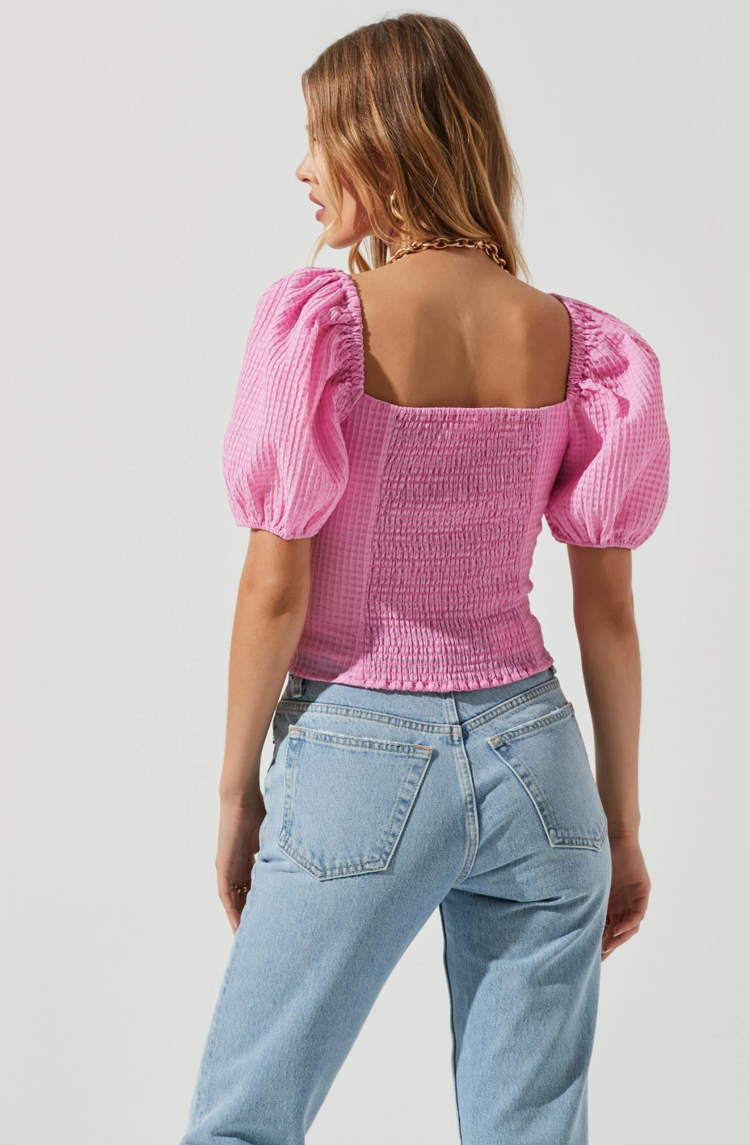 Daydreamer Sweetheart Seersucker Puff Sleeve Top 8 Daydreamer Sweetheart Seersucker Puff Sleeve Top - Image 6