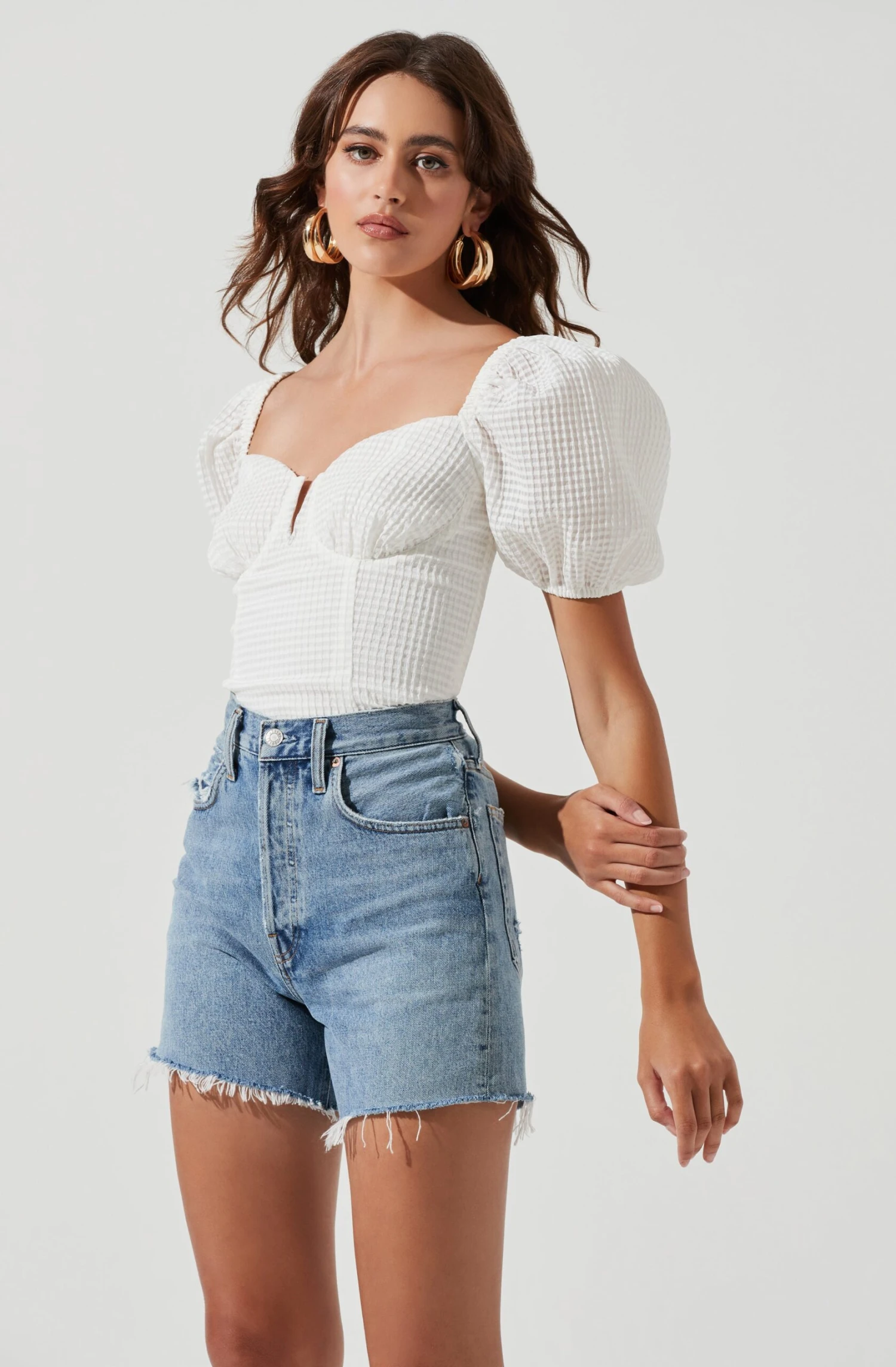 Daydreamer Sweetheart Seersucker Puff Sleeve Top 11 Daydreamer Sweetheart Seersucker Puff Sleeve Top - Image 9