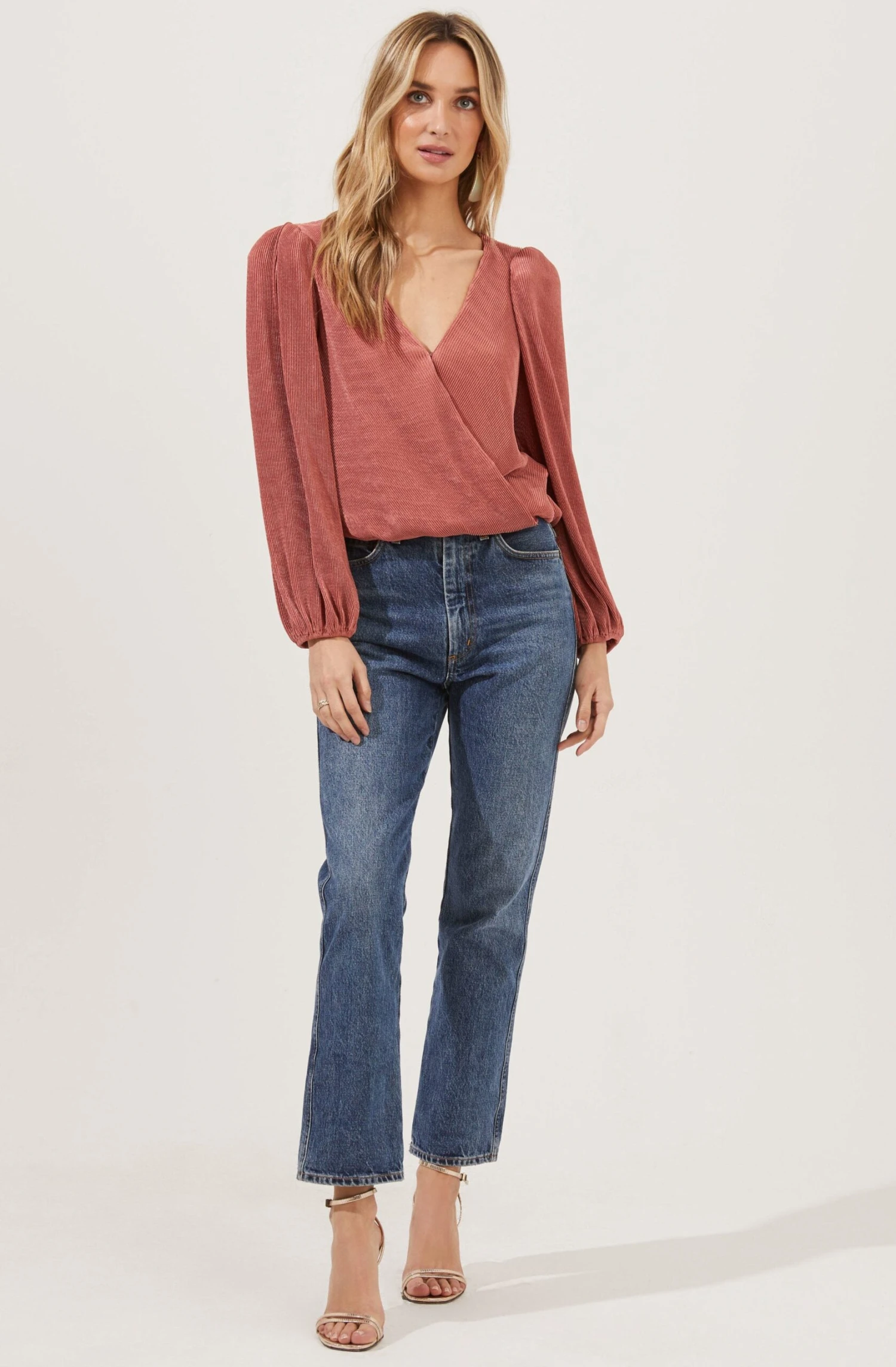 Valdez Long Sleeve Pleated Surplice Top 5 Valdez Long Sleeve Pleated Surplice Top - Image 3