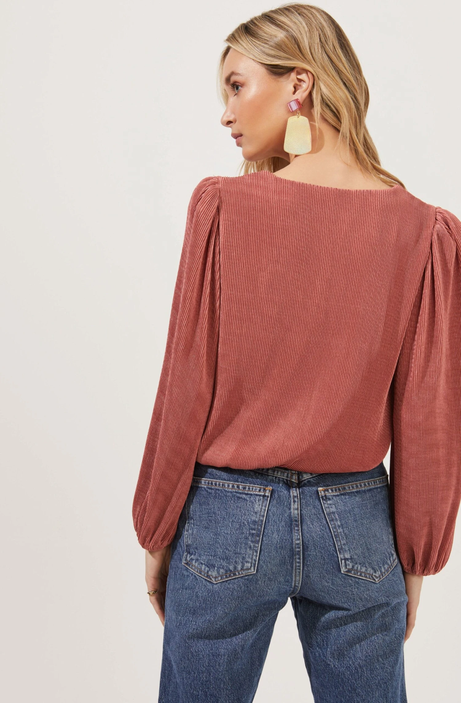 Valdez Long Sleeve Pleated Surplice Top 8 Valdez Long Sleeve Pleated Surplice Top - Image 6