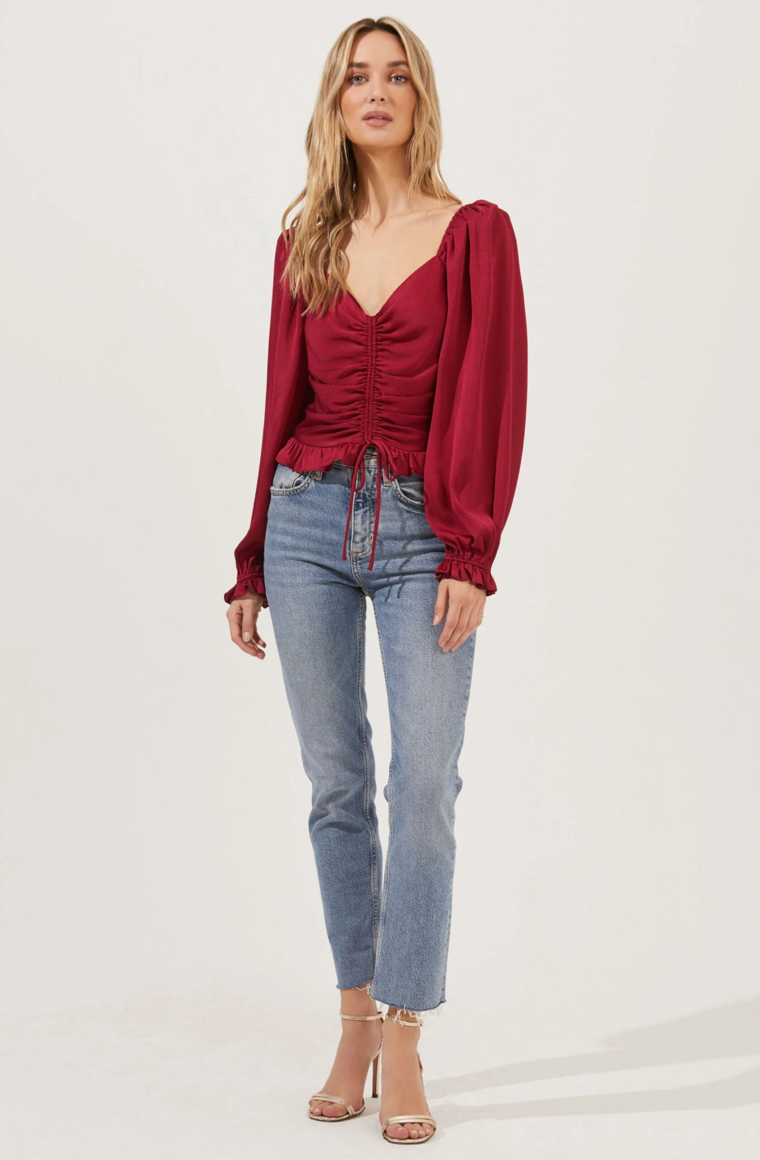 Love Song Ruched Front Long Sleeve Top 4 Love Song Ruched Front Long Sleeve Top - Image 2