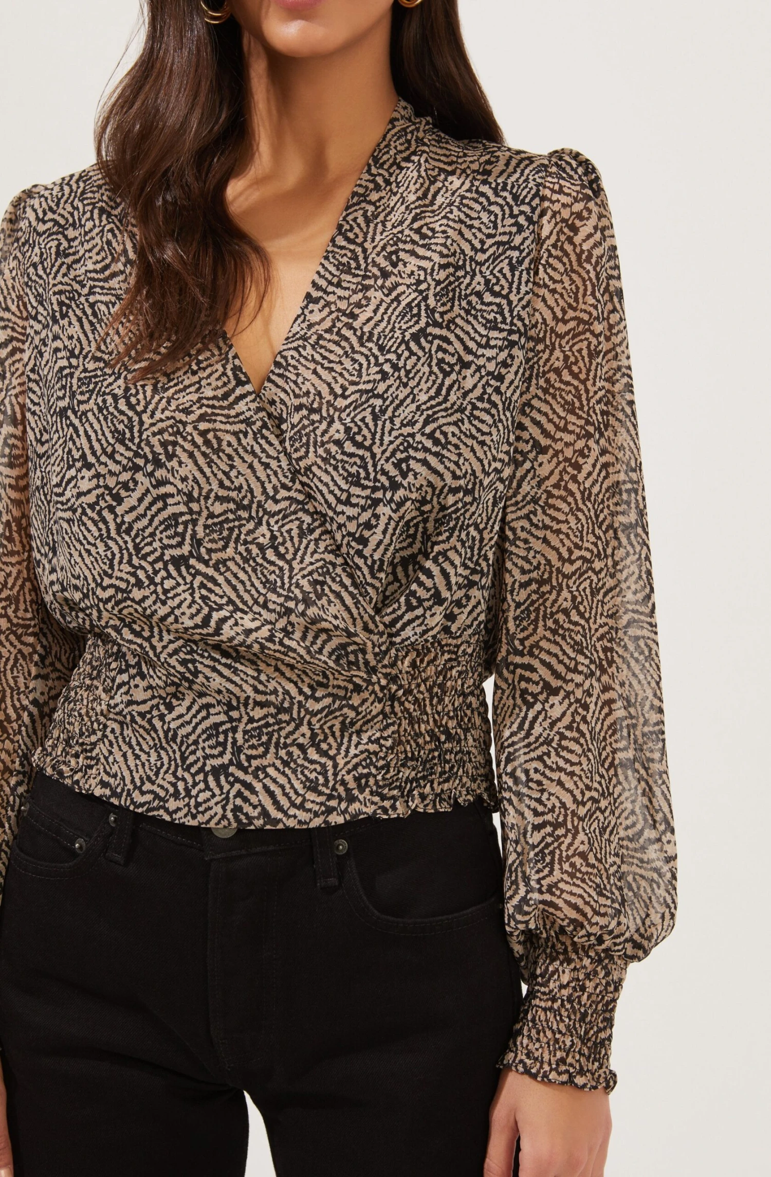 Dinah Animal Print Surplice Top 7 Dinah Animal Print Surplice Top - Image 5