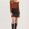 Meika Faux Leather Mini Skirt 1 Meika Faux Leather Mini Skirt -Dress Sales Store ACT16855 CARAMEL 1 e6ccce29 6664 415b 92a3 377528cc19f3