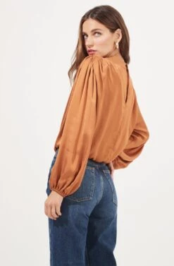 Meilani Satin Cowl Neck Top 23 Meilani Satin Cowl Neck Top -Dress Sales Store ACT16904 GOLDENAMBER 5