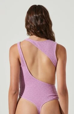 Dixon Sleeveless Cutout Crinkle Bodysuit 17 Dixon Sleeveless Cutout Crinkle Bodysuit -Dress Sales Store ACT16971 ELECTRICPINK 4
