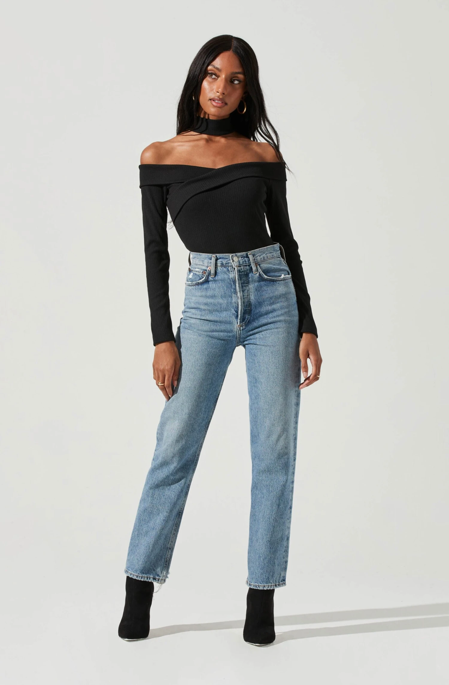Tribeca Choker Neck Off Shoulder Bodysuit 4 Tribeca Choker Neck Off Shoulder Bodysuit - Image 2