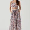 Terra Bella Floral Maxi Skirt 2 Terra Bella Floral Maxi Skirt -Dress Sales Store ACT17024 PEACHORANGEMULTIFLORAL 0723
