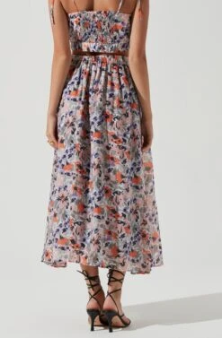 Terra Bella Floral Maxi Skirt -Dress Sales Store ACT17024 PEACHORANGEMULTIFLORAL 0752