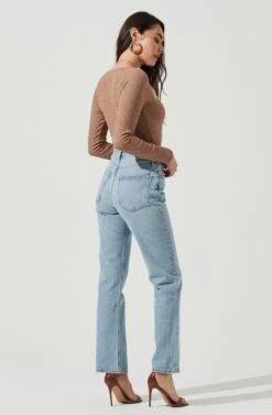 Vanowen Halter Cutout Shoulder Long Sleeve Bodysuit 12 Vanowen Halter Cutout Shoulder Long Sleeve Bodysuit -Dress Sales Store ACT17055B TANHEATHER 3