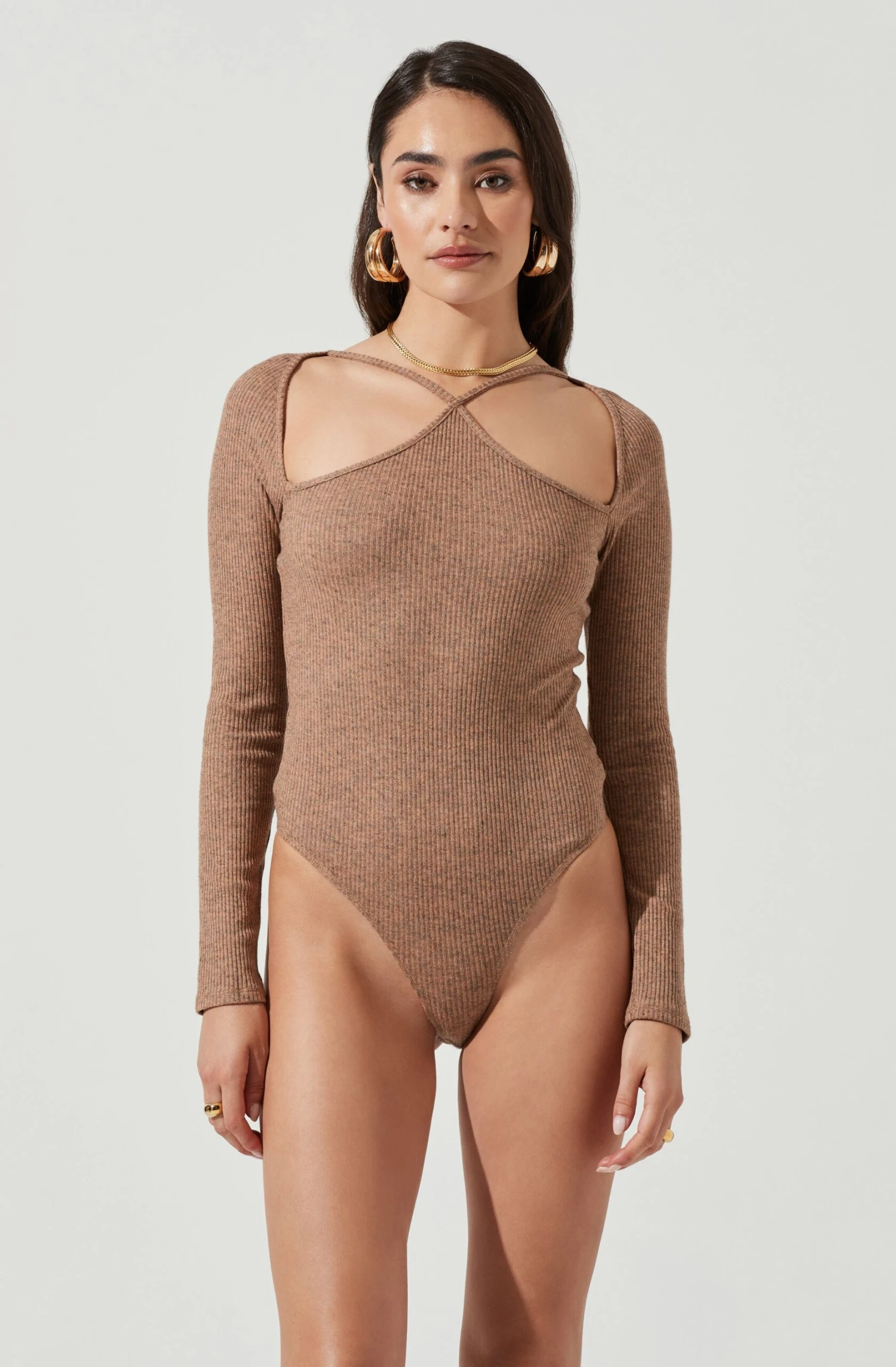 Vanowen Halter Cutout Shoulder Long Sleeve Bodysuit 5 Vanowen Halter Cutout Shoulder Long Sleeve Bodysuit - Image 3