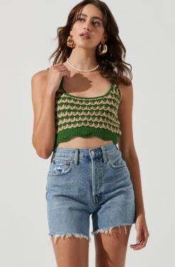 Garber Crochet Crop Tank Top
