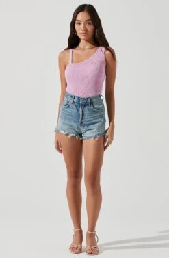 Shanice Ribbed Knit Cutout Bodysuit 21 Shanice Ribbed Knit Cutout Bodysuit -Dress Sales Store ACT17131 PINK 1855