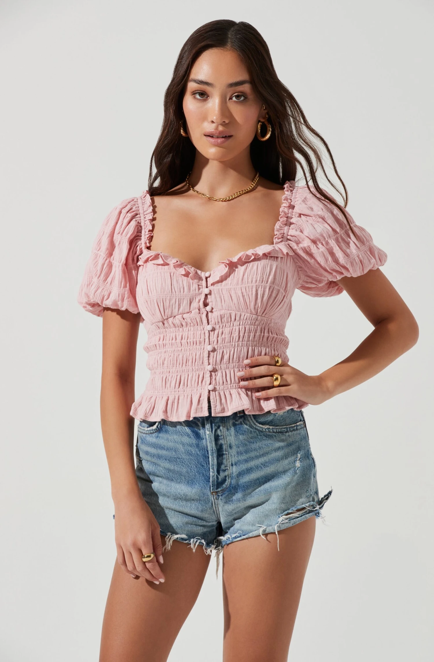 Anza Smocked Puff Sleeve Top 3 Anza Smocked Puff Sleeve Top