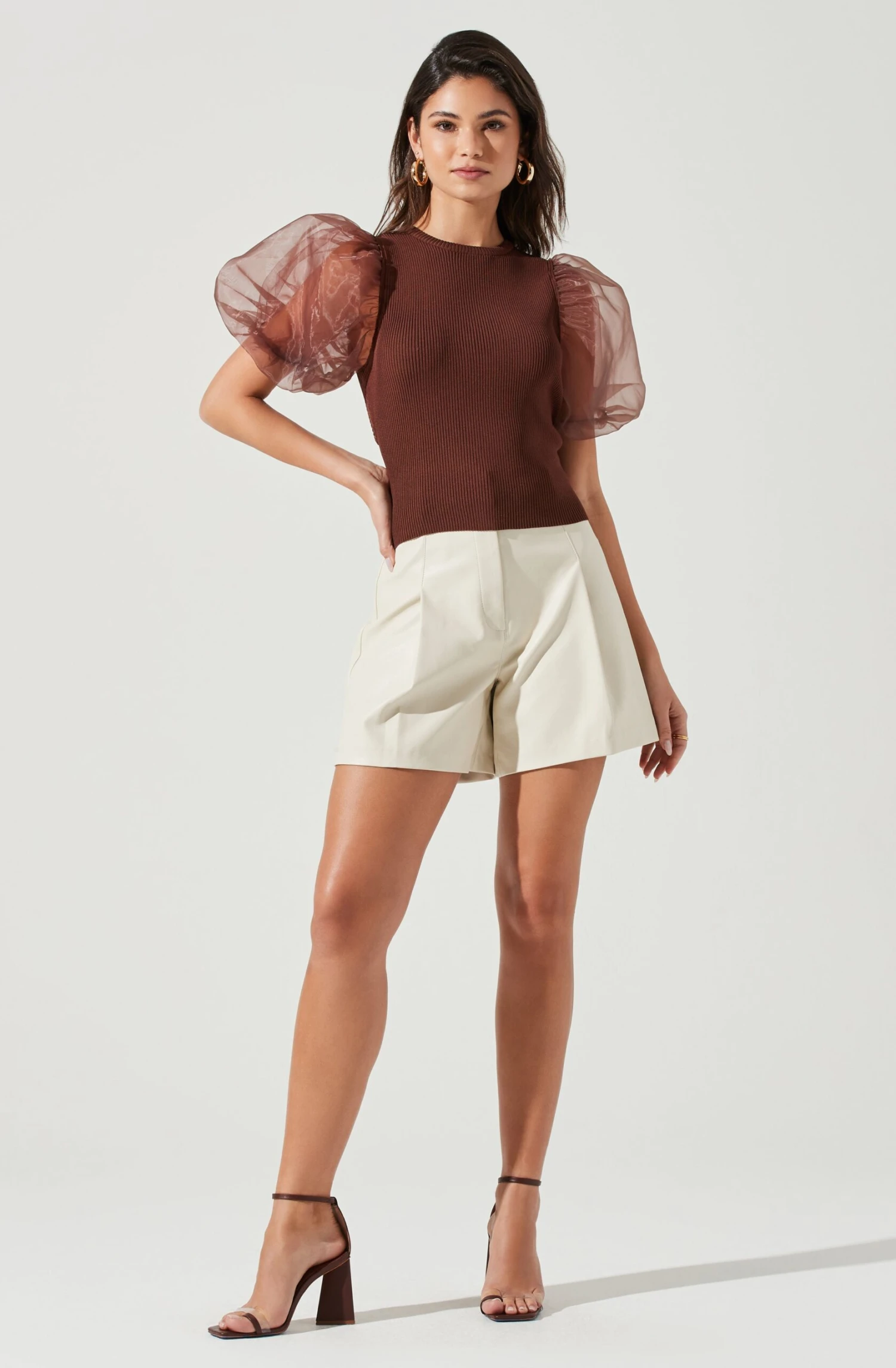Avery Sheer Oversize Sleeve Backless Top 4 Avery Sheer Oversize Sleeve Backless Top - Image 2