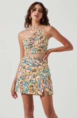 Covina Tropical Print Mini Skirt 10 Covina Tropical Print Mini Skirt -Dress Sales Store ACT17209 TROPICALPAPAYA 0025