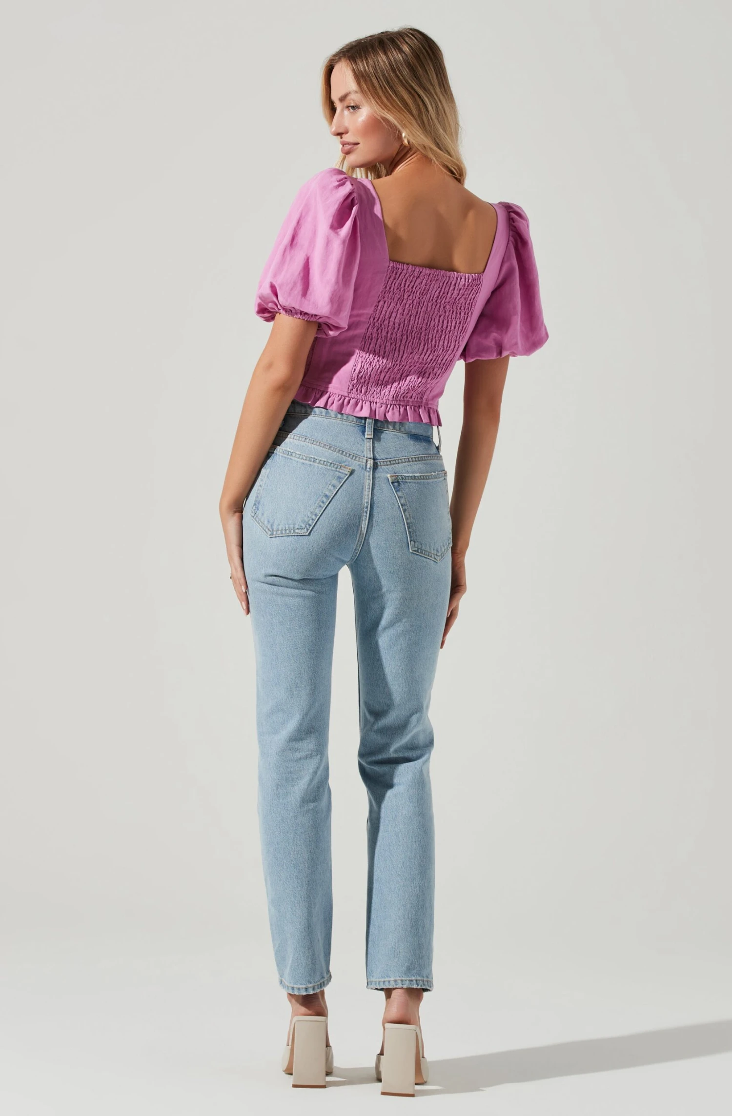 Forever Yours Lace Trimmed Puff Sleeve Top 6 Forever Yours Lace Trimmed Puff Sleeve Top - Image 4