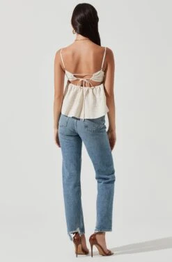 Benson Crinkle Cutout Babydoll Top 24 Benson Crinkle Cutout Babydoll Top -Dress Sales Store ACT17228 CREAM 1333