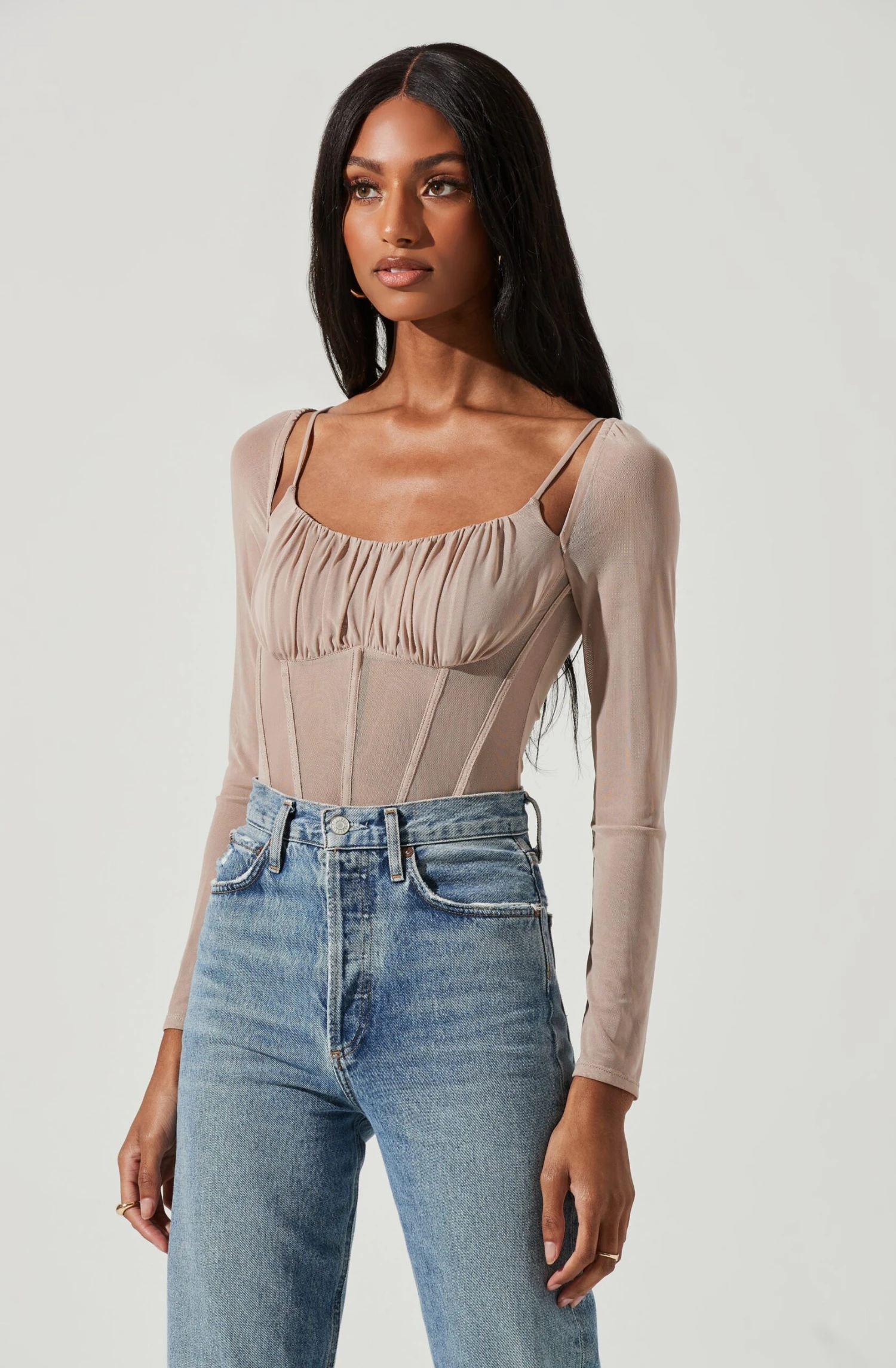 Vienna Mesh Long Sleeve Bodysuit 8 Vienna Mesh Long Sleeve Bodysuit - Image 6