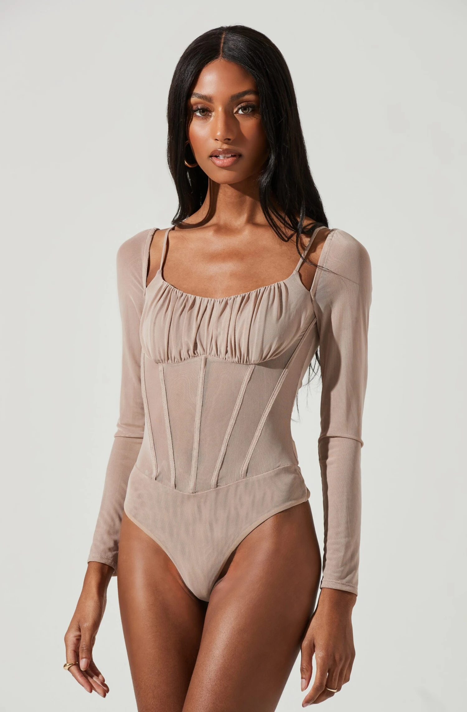 Vienna Mesh Long Sleeve Bodysuit 4 Vienna Mesh Long Sleeve Bodysuit - Image 2
