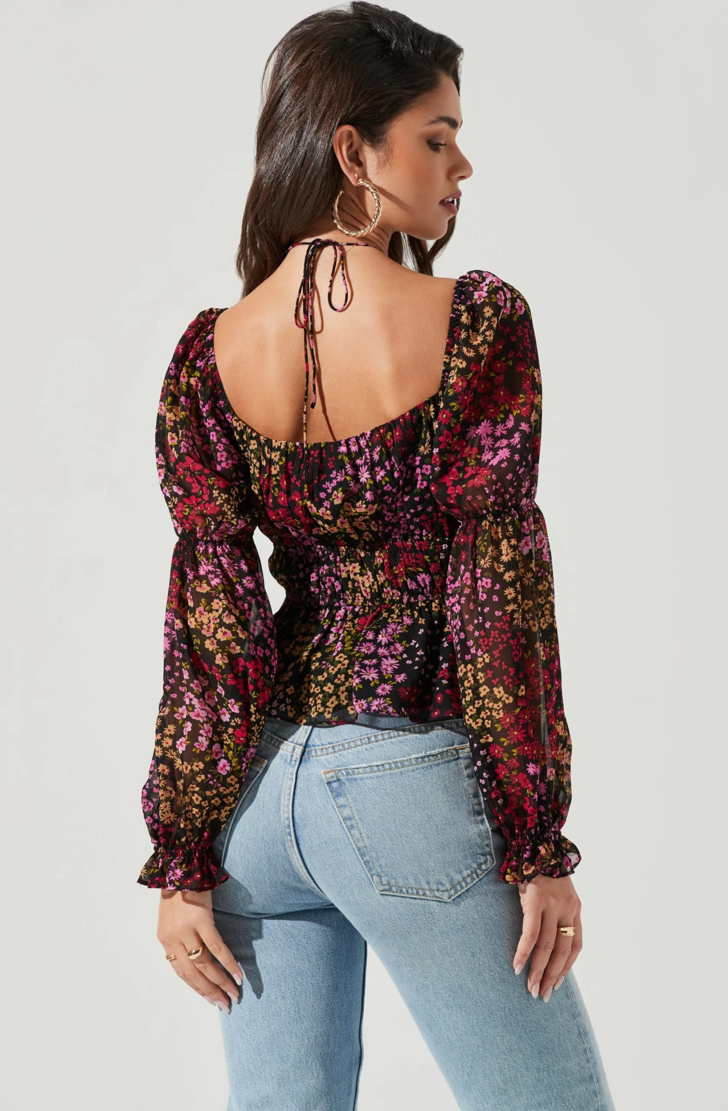 Bloomfield Floral Halter Long Sleeve Top 7 Bloomfield Floral Halter Long Sleeve Top - Image 5