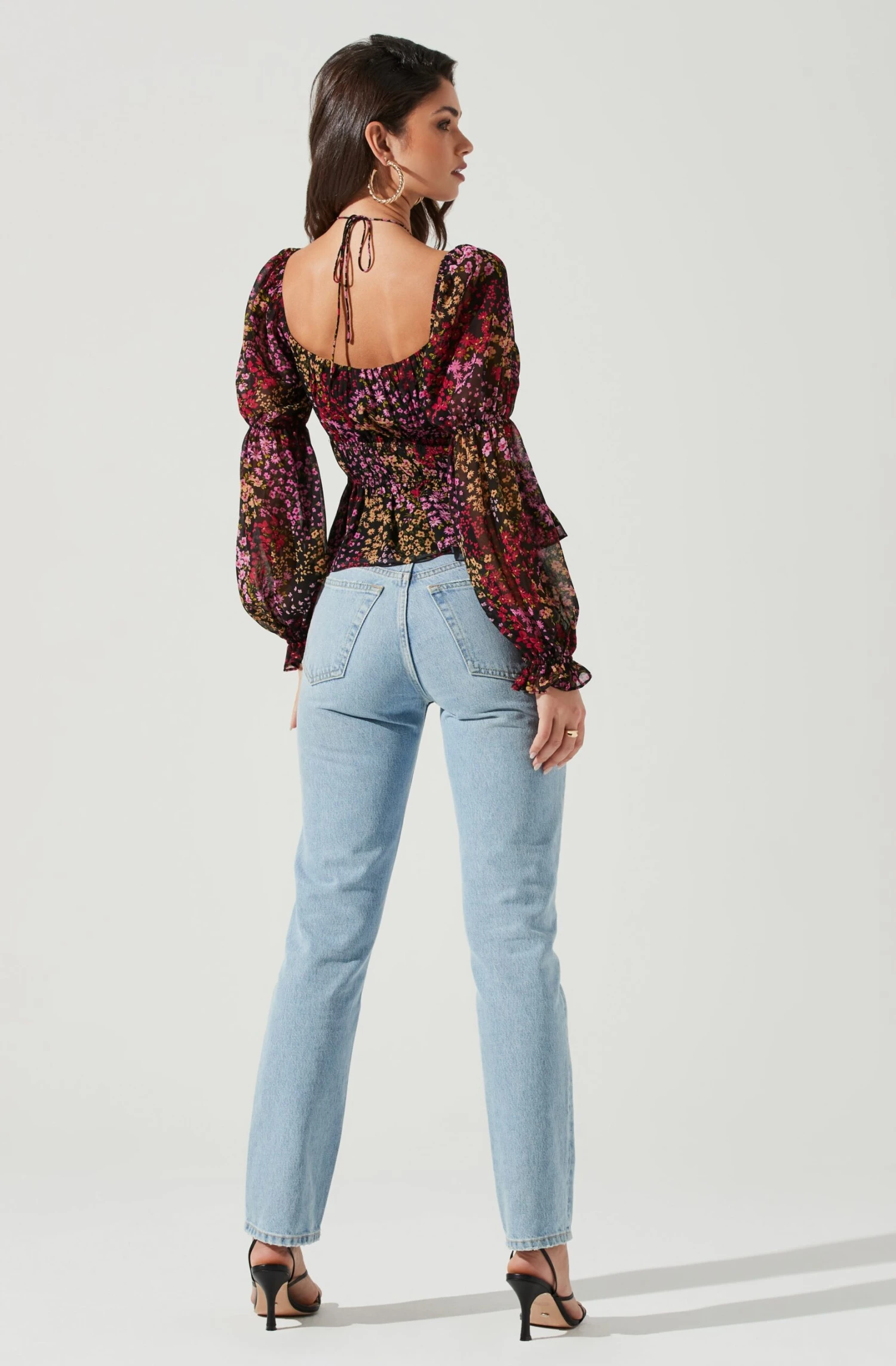 Bloomfield Floral Halter Long Sleeve Top 6 Bloomfield Floral Halter Long Sleeve Top - Image 4