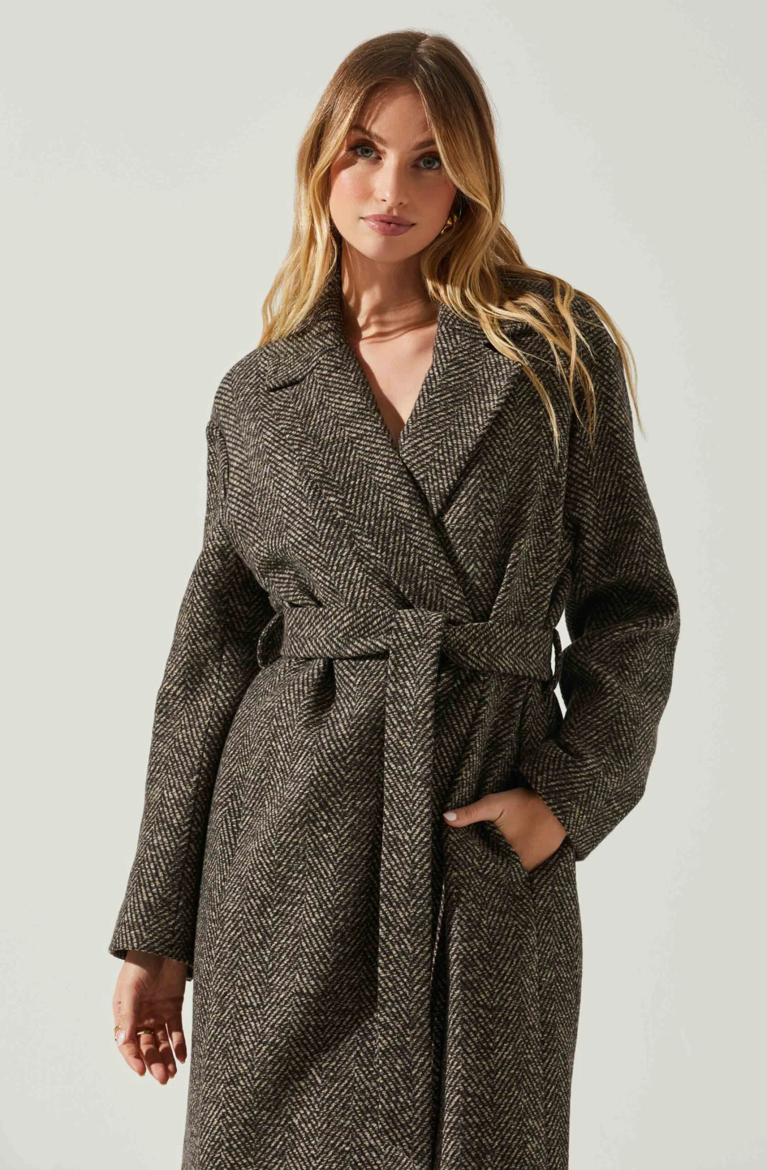 Rhodes Herringbone Tie Waist Coat 4 Rhodes Herringbone Tie Waist Coat - Image 2