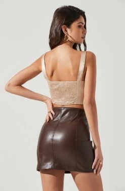 Larinna Hook And Eye Bustier Crop Top 20 Larinna Hook And Eye Bustier Crop Top -Dress Sales Store ACT17368 CHAMPAGNE 1292