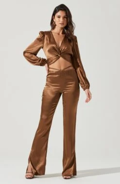 Nix Twist Front Long Sleeve Top 36 Nix Twist Front Long Sleeve Top -Dress Sales Store ACT17381 MOSS 1649