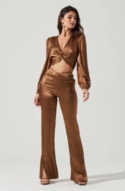 Nix Twist Front Long Sleeve Top 34 Nix Twist Front Long Sleeve Top -Dress Sales Store ACT17381 MOSS 1652