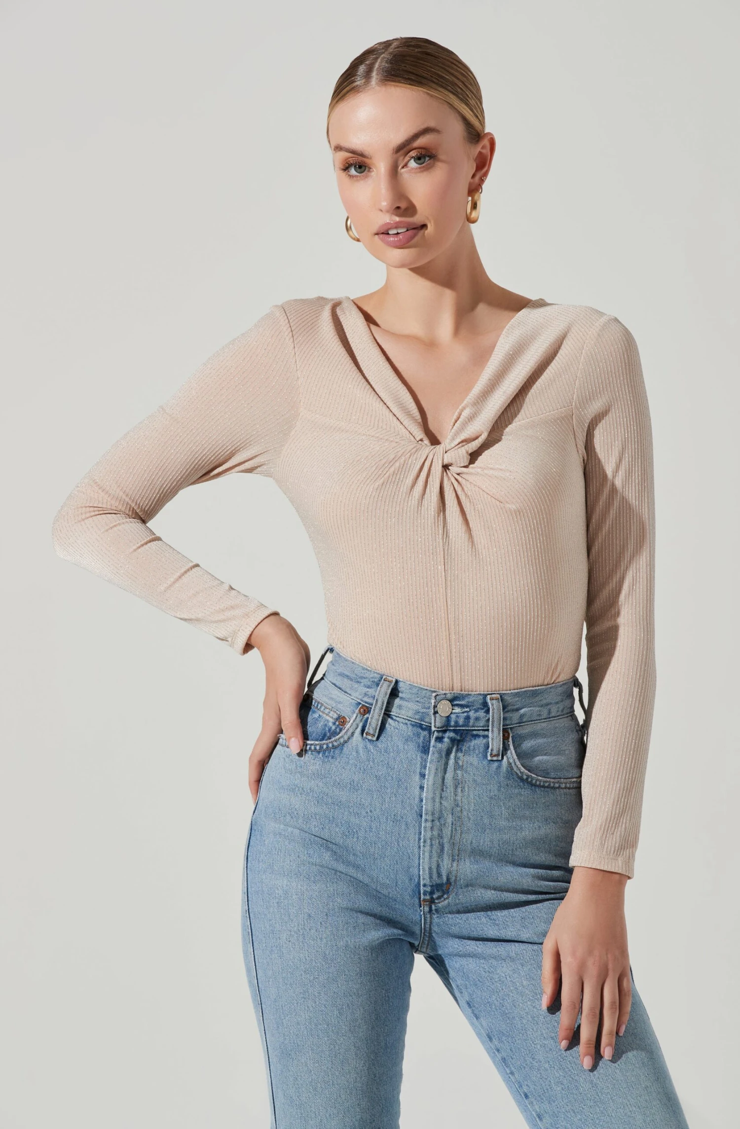 Reese Metallic Twist Front Bodysuit 3 Reese Metallic Twist Front Bodysuit