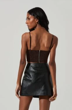 Suri Metallic Crop Top 14 Suri Metallic Crop Top -Dress Sales Store ACT17408 COPPERMETALLIC 6