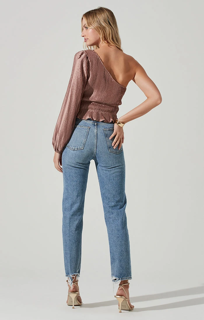 Zona Plisse One Shoulder Top 5 Zona Plisse One Shoulder Top - Image 3