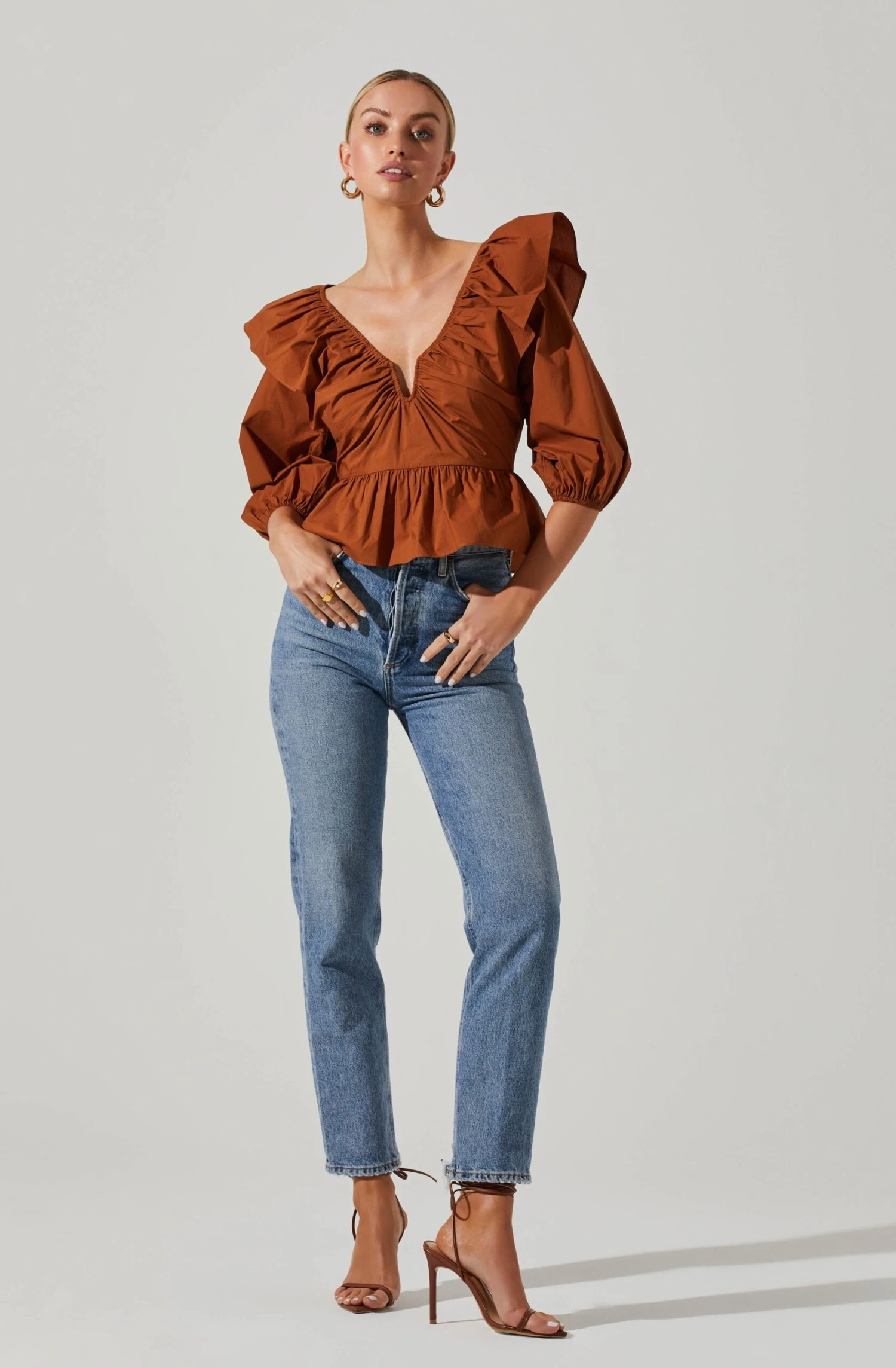 Gemma Ruffle Peplum Top 4 Gemma Ruffle Peplum Top - Image 2
