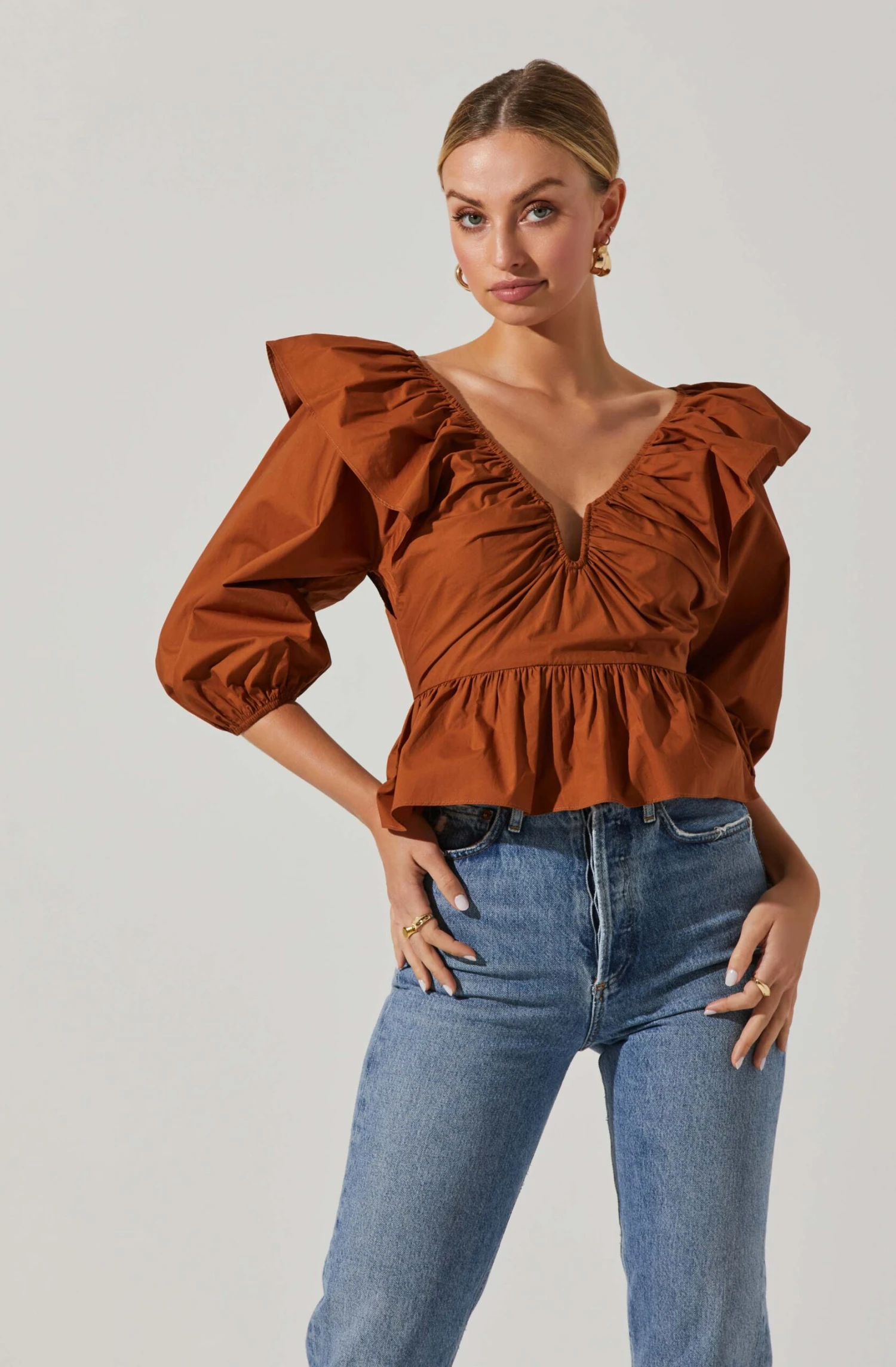 Gemma Ruffle Peplum Top 3 Gemma Ruffle Peplum Top