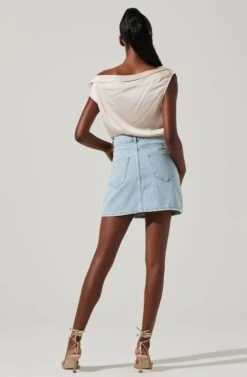 Ceres Satin Off Shoulder Top 41 Ceres Satin Off Shoulder Top -Dress Sales Store ACT17591 CHAMPAGNE 5