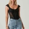 Brooke Lace Corset Top 1 Brooke Lace Corset Top -Dress Sales Store ACT17593 BLACK 2